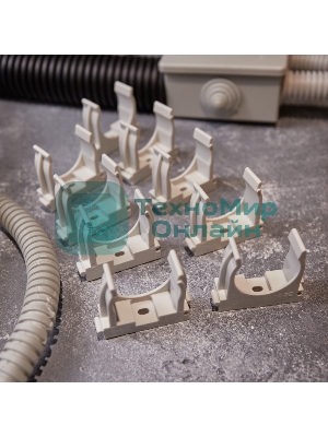 Крепеж-клипса для монтажного пистолета Rexant Ø 32 мм, серая (50 шт/уп)