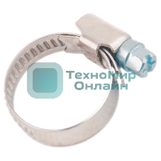 Хомуты металлические Сибртех стандартное болтовое крепление 16-27 мм, ширина 9 мм, 100 шт.