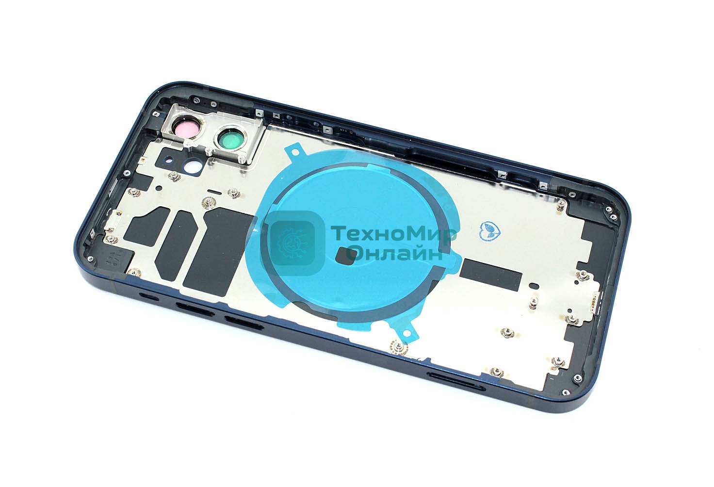 Задняя крышка (корпус) в сборе с рамкой для Apple iPhone 12 синий