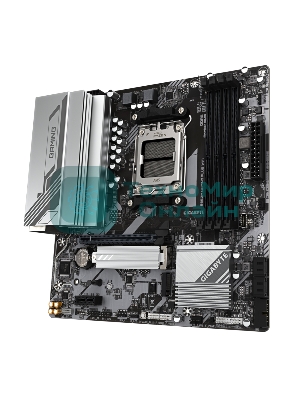 Материнская плата Gigabyte B650M GAMING PLUS WIFI, AM5, AMD B650, 4xDDR5, 4xSATA, 2xM.2, 1xPCIe 4.0 x16, 1xPCIe 3.0 x1, 2xDP, 1xHDMI, 1x2.5Gb LAN, Wi-Fi 6E, Bluetooth 5.3, 1xUSB-C 5Gbps, 5xUSB-A 5Gbps, 6xUSB-A 2.0, 3x3.5 мм, 7.1, mATX