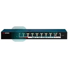Коммутатор Hikvision DS-3E0109P-E/M(B) 9x100Mb 8PoE+ 58W неуправляемый