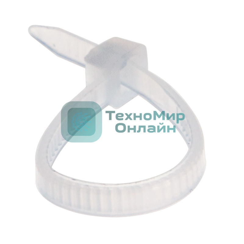 Хомут-стяжка кабельная нейлоновая Rexant 100x2,5 мм, белая, упаковка 100 шт.