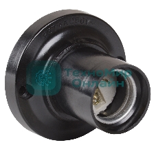 Патрон потолочный карболитовый, Е27, черный, индивидуальный пакет, IEK IEK EPK12-04-02-K01 Пкб27-04-К21