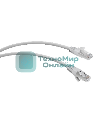 Патч-корд WRline WR-PC-RJ45-FTP-5E-0.3-GY F/UTP общий экран RJ-45 вил.-вилка RJ-45 cat.5e 0.3м серый LSZH (уп.:1шт)