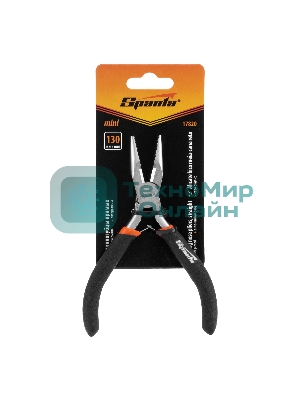 Длинногубцы Sparta Mini, 130 мм, никелированные, прямые, авторазжим