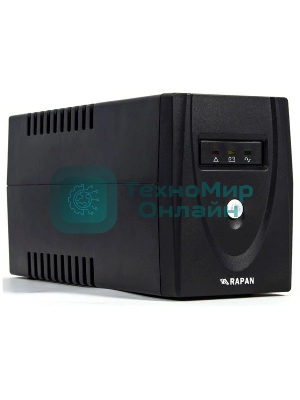 Источник бесперебойного питания RAPAN-UPS 1000 220В 1000ВА/600Вт меандр с АКБ 2х7А·ч интерактивный RAPAN-UPS 1000 power supply 220V 1000VA/600W meander with battery 2x7Ah interactive