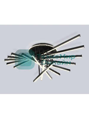 Потолочный светодиодный светильник Ambrella light FL6292 BK черный 160W 3000K-6400K 1100*790*315 (ПДУ ИК)