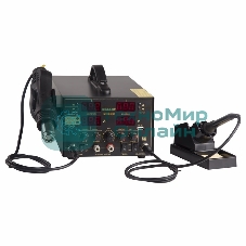 Паяльная станция Rexant, 3 в 1: паяльник+термофен+источник питания, 100-480 °С