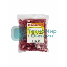 Клемма плоская Rexant полностью изолированная, гнездо 6.6 мм, в нейлоне, 0.5-1.5 мм² (РПи-м(н) 1.5-(6.3)), красный