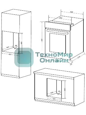 Шкаф духовой электрический Maunfeld EOEC516S, встраиваемый