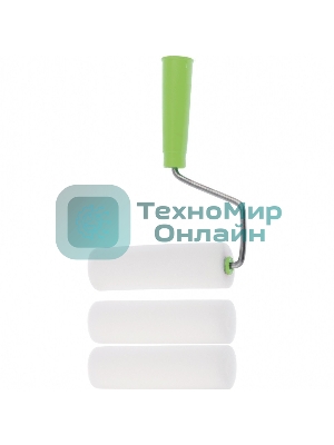 Набор Сибртех: валик Поролон с ручкой + 2 шубки, 140 мм, D - 42 мм, D ручки - 6 мм