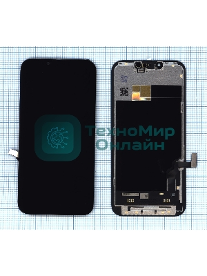 Дисплей Amperin для Apple iPhone 13 в сборе с тачскрином (Soft Oled), черный