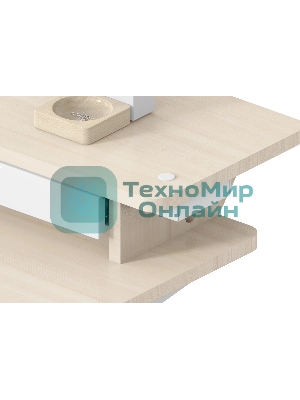 Стол для компьютера Cactus CS-EDL-DWT столешница ДСП светлый дуб каркас белый 120x71x60см