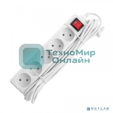 Удлинитель СТАРТ (4670012297772) 5 розеток. С/У S 5x5 - V. Заземления нет. Кнопка включения. Длина провода 5,0 м.