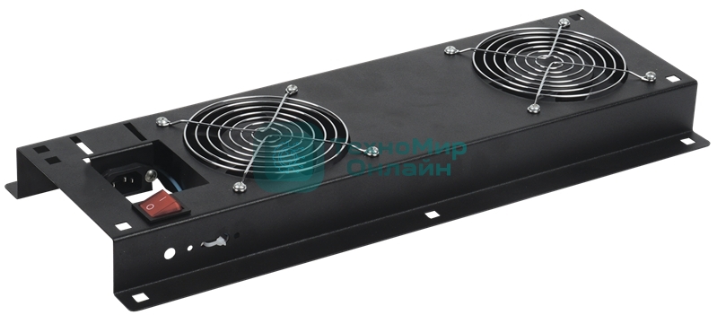 Вентиляторная панельITK с выключателем 2 модуля черная