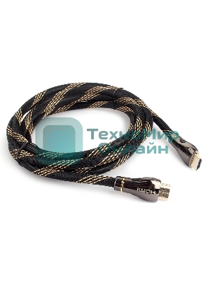 Кабель Cablexpert HDMI CCP-HDMI8К-2.5M, 19M/19M, v2.1, 8К, медь, позол.разъемы, экран, оплетка, 2.5м, черный, пакет