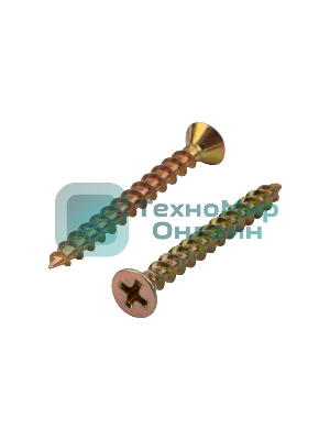 Саморез оконный Kranz острый, 4.1х40, желтый цинк, короб (500 шт./уп.)