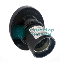 Патрон угловой настенный карболитовый IEK EPK13-04-02-K01 Пкб27-04-К31 Е27, черный, индивидуальный пакет