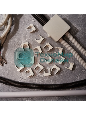 Крепеж-клипса для монтажного пистолета Rexant Ø 25 мм, серая (50 шт/уп)