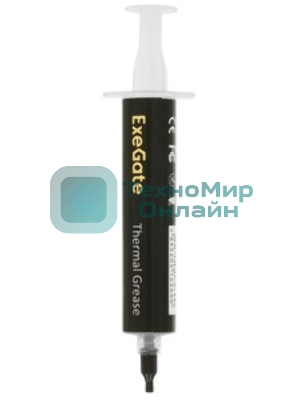 Термопаста ExeGate ETS-7WMK Silver PLUS (7,2 Вт/(м•К), 1.5г, шприц с лопаткой)