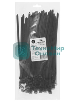 Стяжки Cablexpert NYT-250x7.6B пластиковые 250 мм х 7.6 мм, черные (100 шт.)