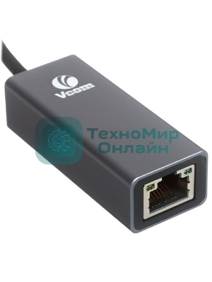 Кабель-переходник USB 3.0 (Am) --> LAN RJ-45 Ethernet 1000 Mbps, Aluminum Shell, VCOM DU312M