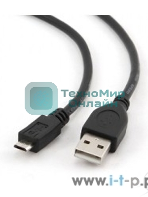 Кабель Gembird/Cablexpert USB 2.0 Pro, AM/microBM 5P, 0.5м, экран, черный, пакет