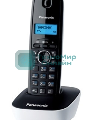 Телефон беспроводной (DECT) Panasonic KX-TG1611RUW (белый) АОН, Caller ID,12 мелодий звонка,подсветка дисплея,поиск трубки