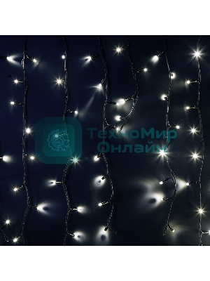 Гирлянда Neon-night Айсикл (бахрома) светодиодный, 6,0 х 1,5 м, черный провод 