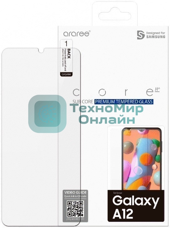 Защитное стекло для экрана Samsung araree by KDLAB для Samsung Galaxy A12 прозрачная 1шт. (GP-TTA125KDATR)