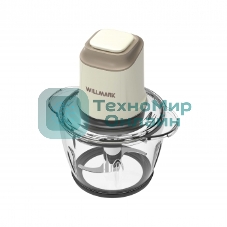 Измельчитель Willmark WMC-5288 (400Вт., стекл. чаша 1,2л., двойн. лезвия., рез. основание) (Кремовый