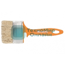 Кисть флейцевая Matrix для фасадных работ, 70х12 мм, натуральная щетина, пластиковая рукоятка