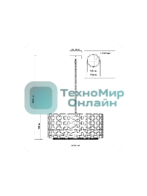 Люстра Ambrella light LH41006/18 CH/CL хром/прозрачный E14*18 max 40W D700*320