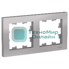 Рамка 2-м AtlasDesign универс. алюм. SchE ATN000302