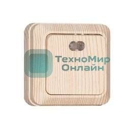 Выключатель проходной 1-кл. ОП Олимп 10А с индик. сосна UNIVersal 5560810