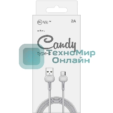 Кабель Redline Candy УТ000021993 USB Type-C (m) USB A (m) 1м белый