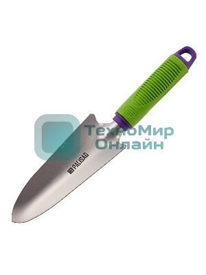 Совок посадочный узкий Palisad 62х315 мм, стальной, пластиковая рукоятка