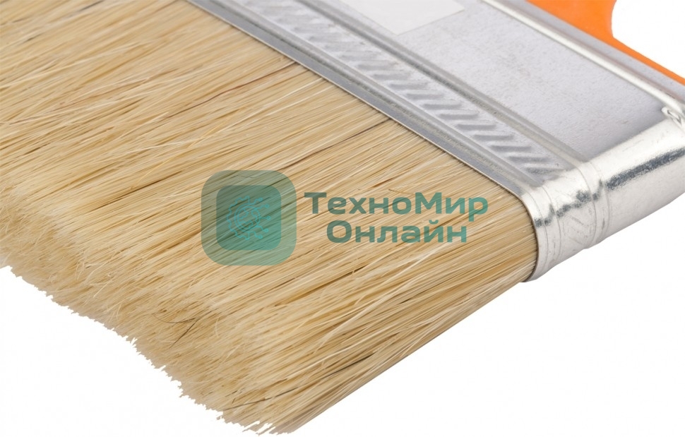 Кисть флейцевая Matrix для фасадных работ, 70х12 мм, натуральная щетина, пластиковая рукоятка