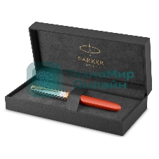 Ручка перьевая Parker 51 Premium (CW2169071) Red Rage GT, F, сталь нержавеющая, подарочная коробка