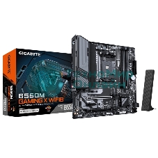 Материнская плата Gigabyte B550M GAMING X WIFI6, AM4, AMD B550, 4xDDR4, 4xSATA, 2xM.2, 1xPCIe 4.0 x16, 1xPCIe 3.0 x4, 1xPCIe 3.0 x1, 1xDP, 1xHDMI, 1x1Gb LAN, Wi-Fi 6, Bluetooth 5.3, 4xUSB-A 5Gbps, 2xUSB-A 2.0, 3x3.5 мм, 7.1, mATX