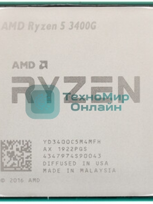 Процессор AMD Ryzen 5 3400G Soc-AM4 3.7GHz OEM