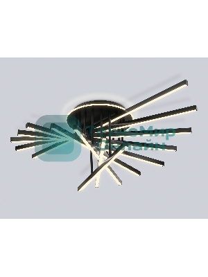 Потолочный светодиодный светильник Ambrella light FL6292 BK черный 160W 3000K-6400K 1100*790*315 (ПДУ ИК)