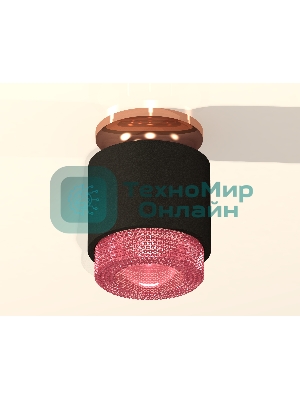 Светильник Ambrella Light XS7511142 SBK/PPG/PI черный песок/золото розовое полированное/розовый MR16 GU5.3 (N7930,C7511,N7193)
