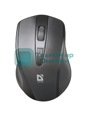 Мышь беспроводная Defender Datum MM-265 черный, 1600 dpi, радиоканал, USB, кнопки - 4