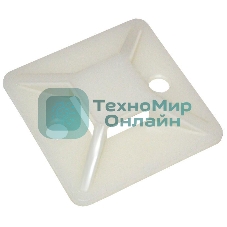 Площадка самокл. 30х30 под хомуты белый (уп.100шт) IEK UHP30-30-100