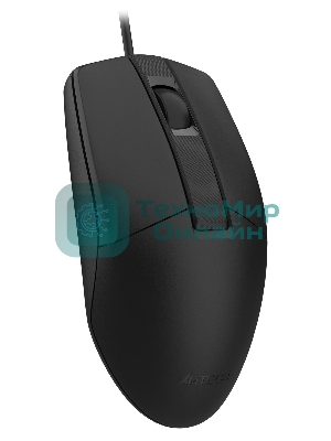 Мышь проводная A4Tech OP-330S черный, 1200 dpi, USB, кнопки - 3