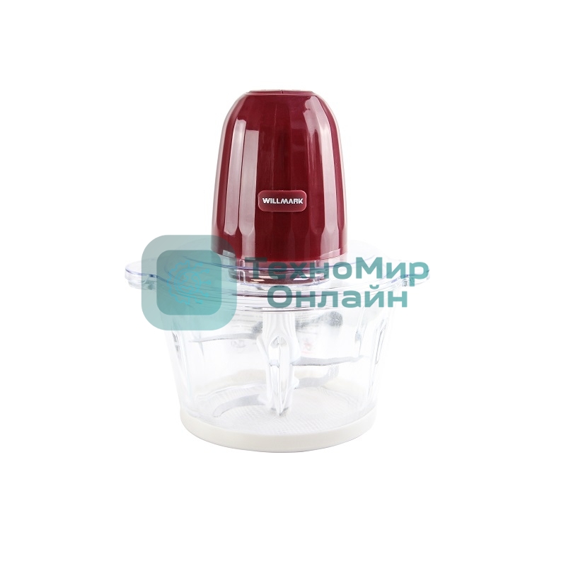 Измельчитель Willmark WMC-7088 (500Вт., стекл. чаша 2л., двойн. лезвия., рез. основание) пурпурный