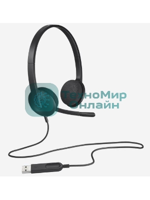 Гарнитура Logitech H340 чёрный, проводная, USB