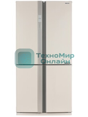 Холодильник Sharp SJ-EX98FBE бежевый трехкамерный 394/211 л морозилка снизу, No Frost, Side by Side