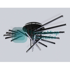 Потолочный светодиодный светильник Ambrella light FL6292 BK черный 160W 3000K-6400K 1100*790*315 (ПДУ ИК)